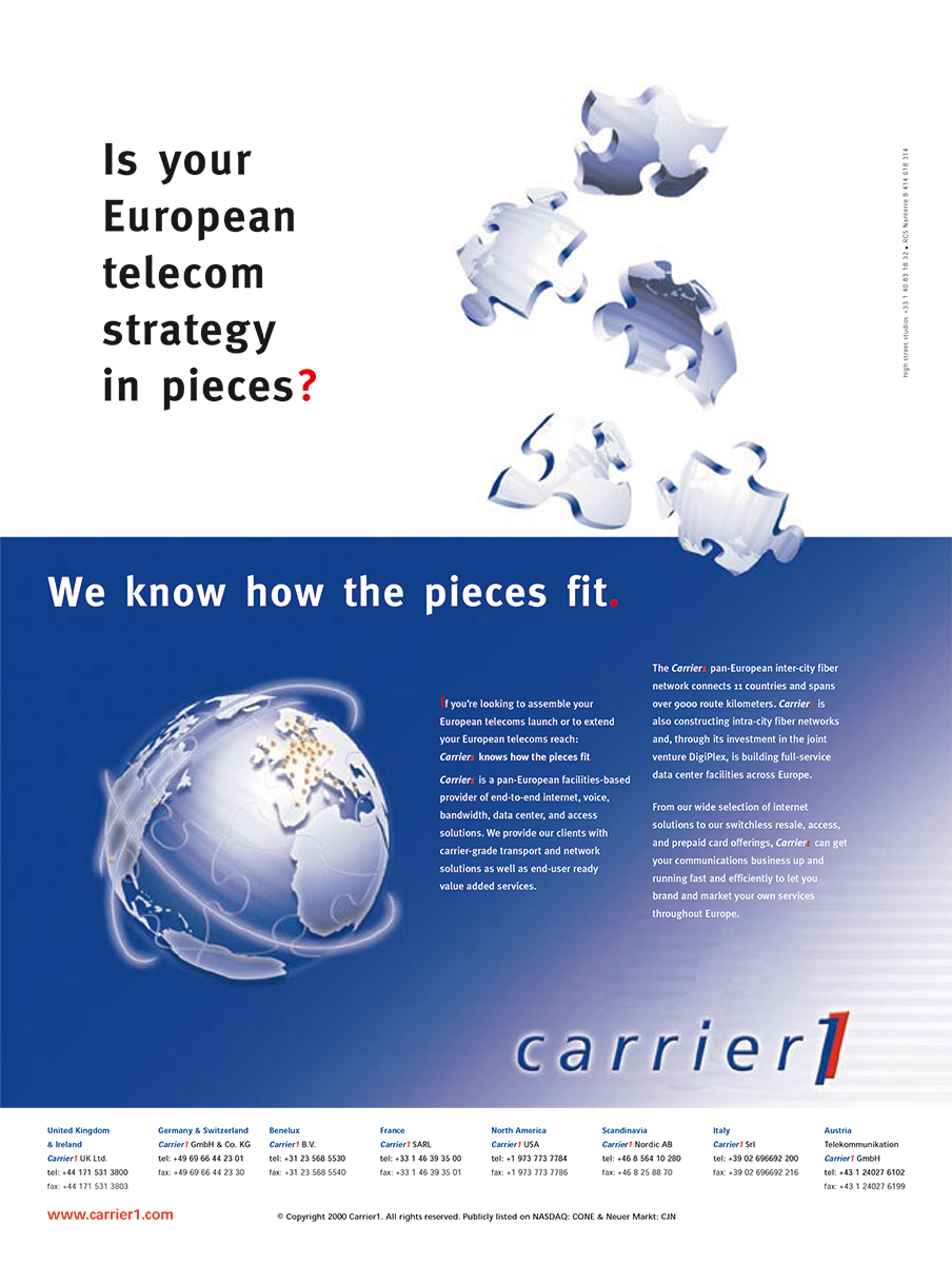 Carrier 1 - Telecom strategy B2B ad